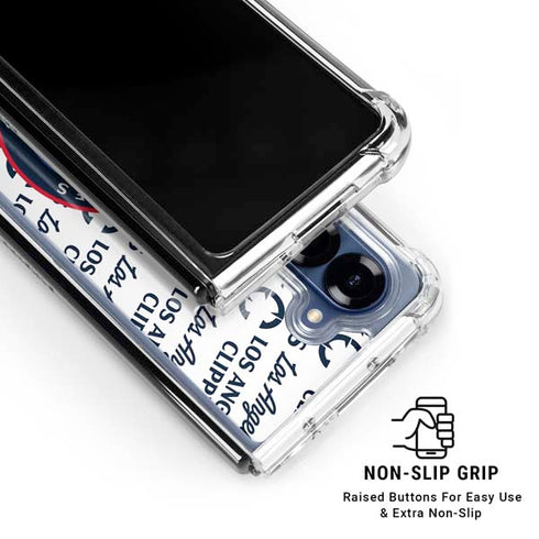 NBA Los Angeles Clippers Blast Text Galaxy Z Fold6 Clear Case